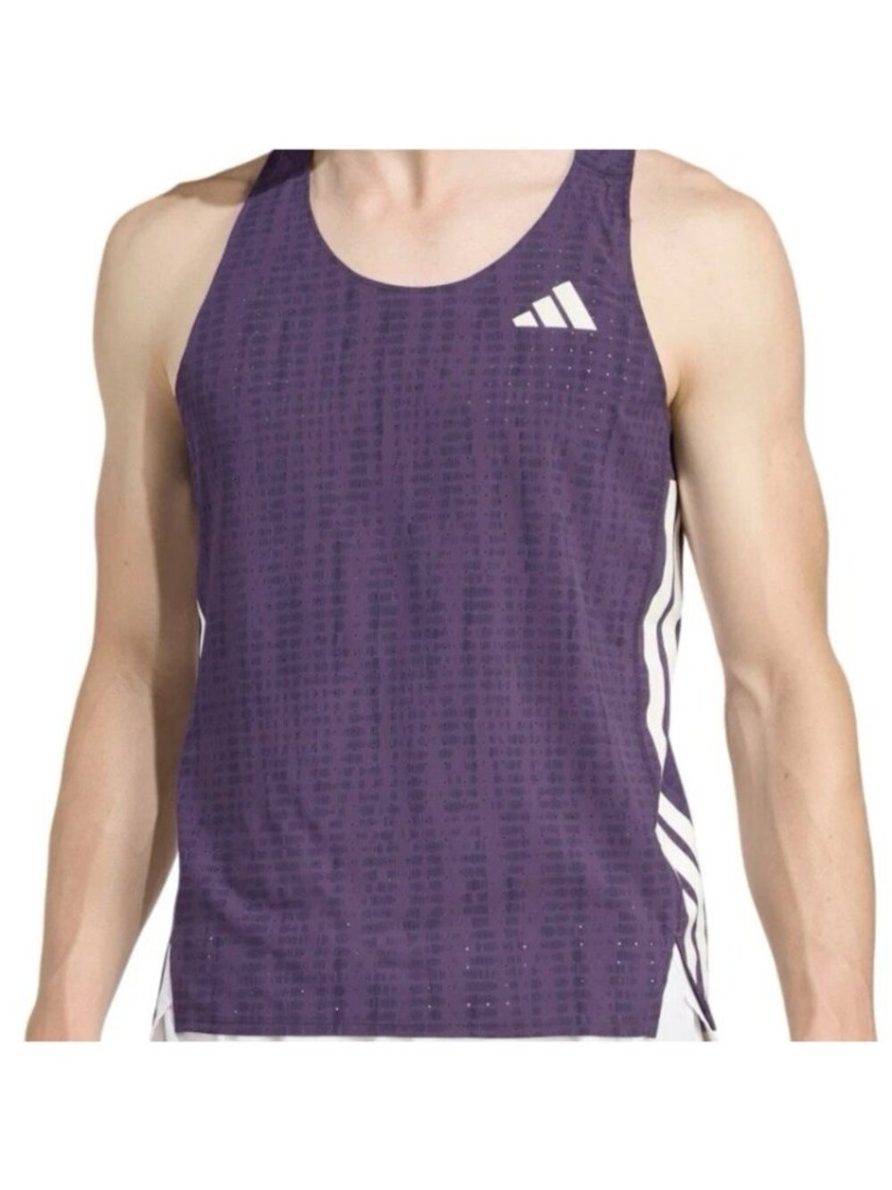 Men's Adidas Adizero Aurora Plum Noble Ink Running Racing Singlet JP3773 Size S